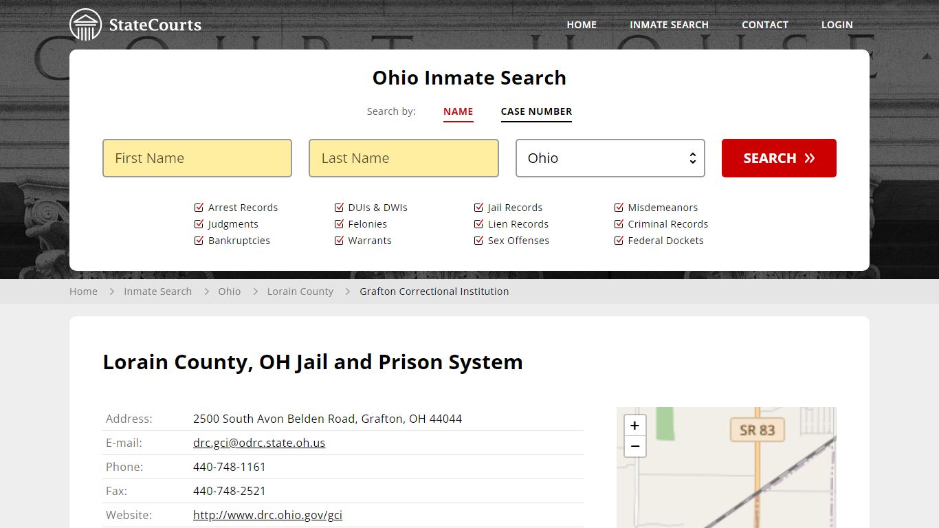 Grafton Correctional Institution Inmate Records Search, Ohio - StateCourts