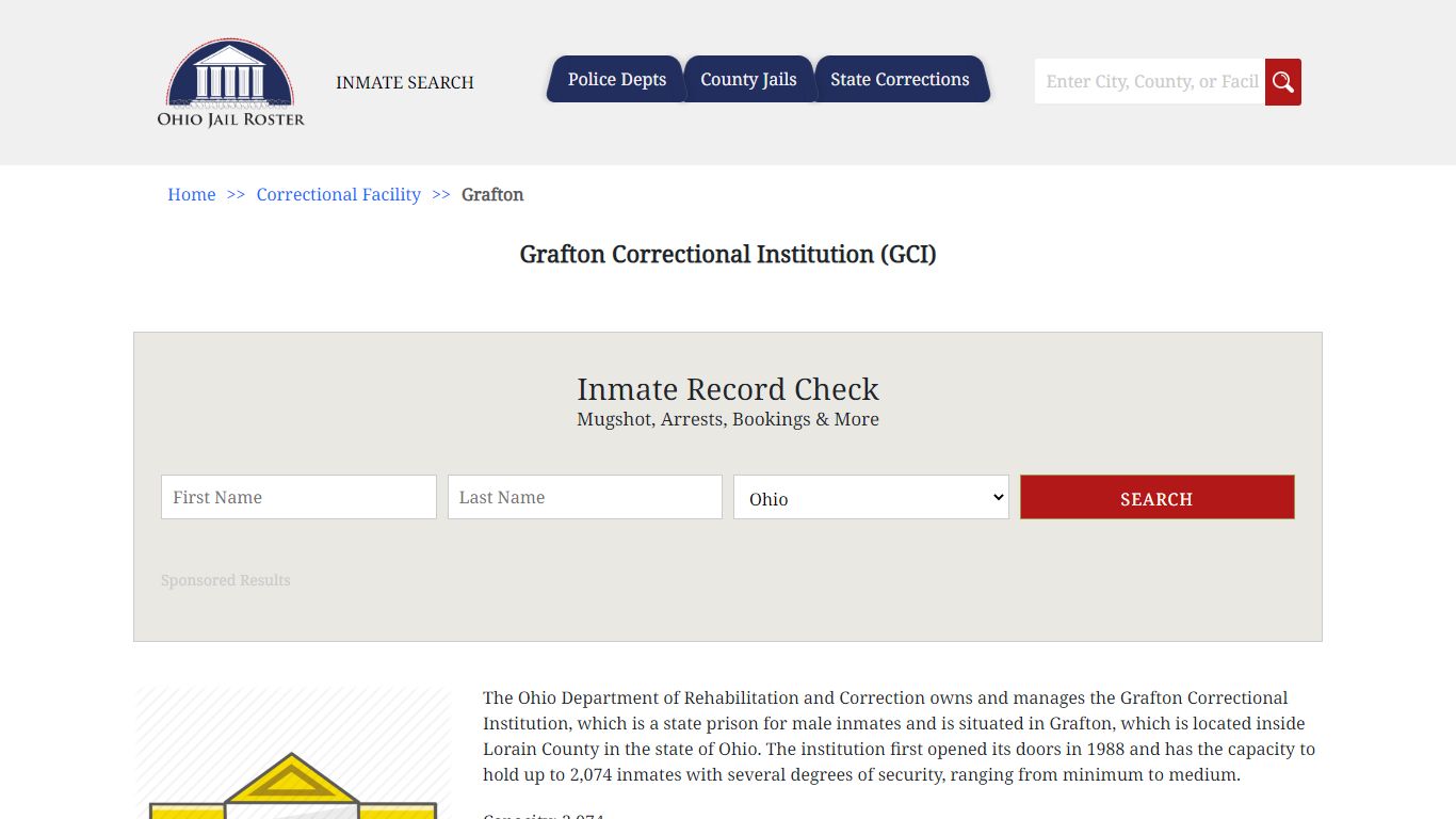 Grafton Correctional Institution (GCI) | Jail Roster Search